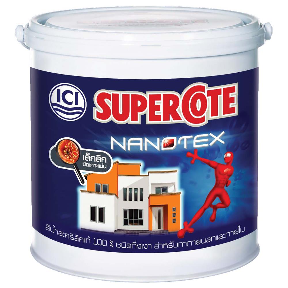 สีน้ำทาภายนอก DULUX SUPERCOTE NANOTEX BASE D กึ่งเงา 3 ลิตร