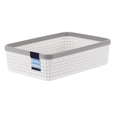 ตะกร้าผ้าเหลี่ยม IN SPACE HH-1087(XS)ขาว_0