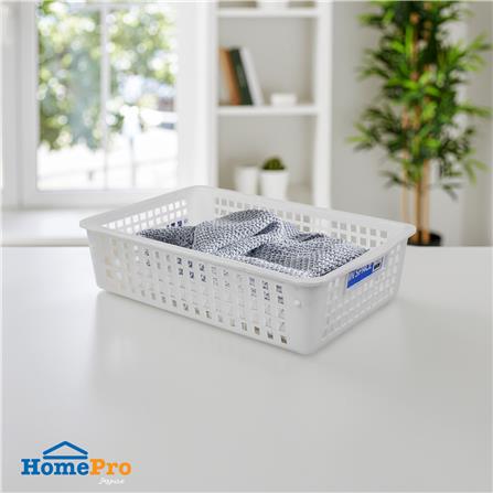 ตะแกรงใส่ของเหลี่ยม INSPACE KECH 5180 สีขาว_3