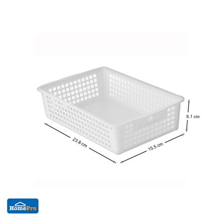 ตะแกรงใส่ของเหลี่ยม INSPACE KECH 5180 สีขาว_4