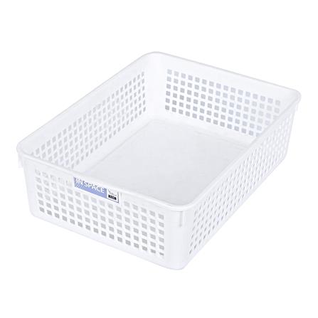 ตะแกรงใส่ของเหลี่ยม กลาง INSPACE KECH 5181 สีขาว_3