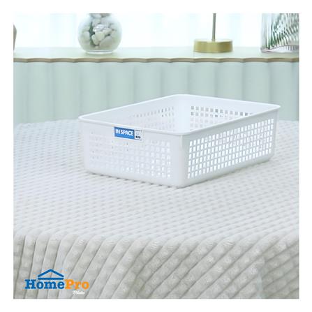 ตะแกรงใส่ของเหลี่ยม กลาง INSPACE KECH 5181 สีขาว_4