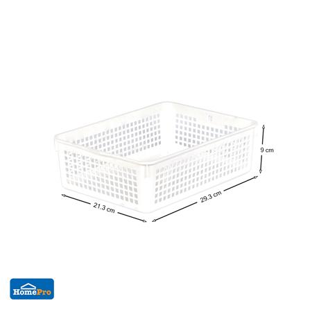 ตะแกรงใส่ของเหลี่ยม กลาง INSPACE KECH 5181 สีขาว_5