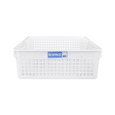 ตะแกรงใส่ของเหลี่ยม ใหญ่ INSPACE KECH 5182 สีขาว_2