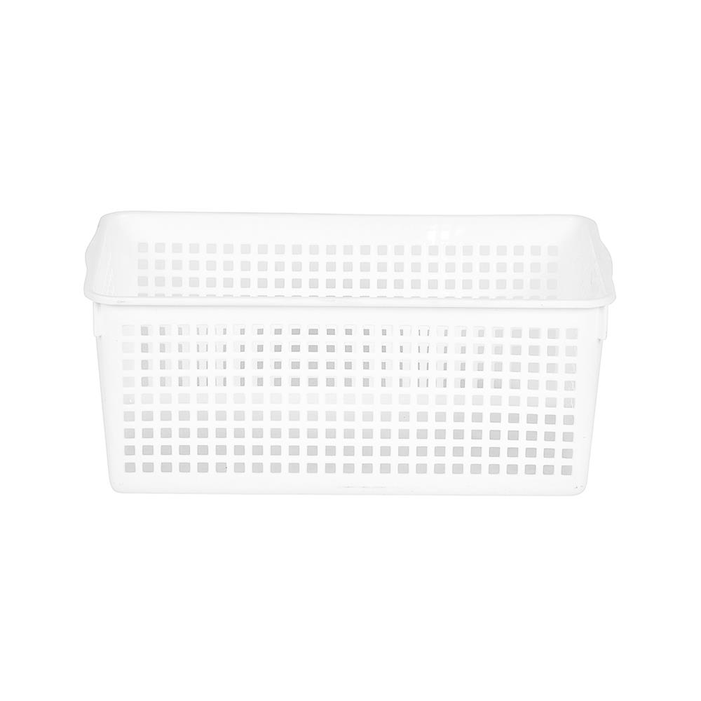 ตะแกรงใส่ของเหลี่ยมสูงกลางINSPACE KECH 5185 สีขาว