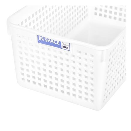 ตะแกรงใส่ของเหลี่ยมสูงกลางINSPACE KECH 5185 สีขาว_4