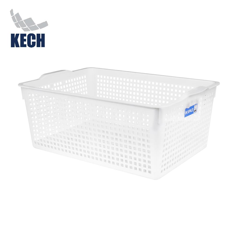 ตะแกรงใส่ของเหลี่ยมสูง ใหญ่ INSPACE KECH 5183 สีขาว_1