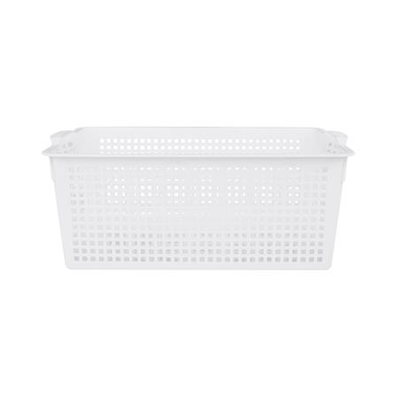 ตะแกรงใส่ของเหลี่ยมสูง ใหญ่ INSPACE KECH 5183 สีขาว_2