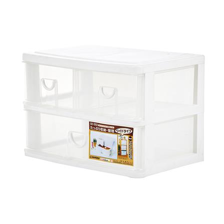 ชั้นลิ้นชักเล็ก 2 ชั้น KEYWAY CK553 39x24.4x26.5 ซม. สีขาว