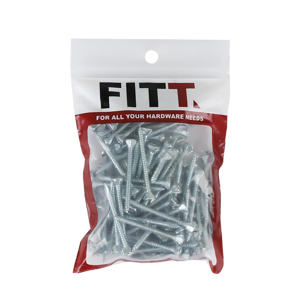 สกรูปลายแหลมคอหยัก FITT 7x45 มม. 100 ชิ้น