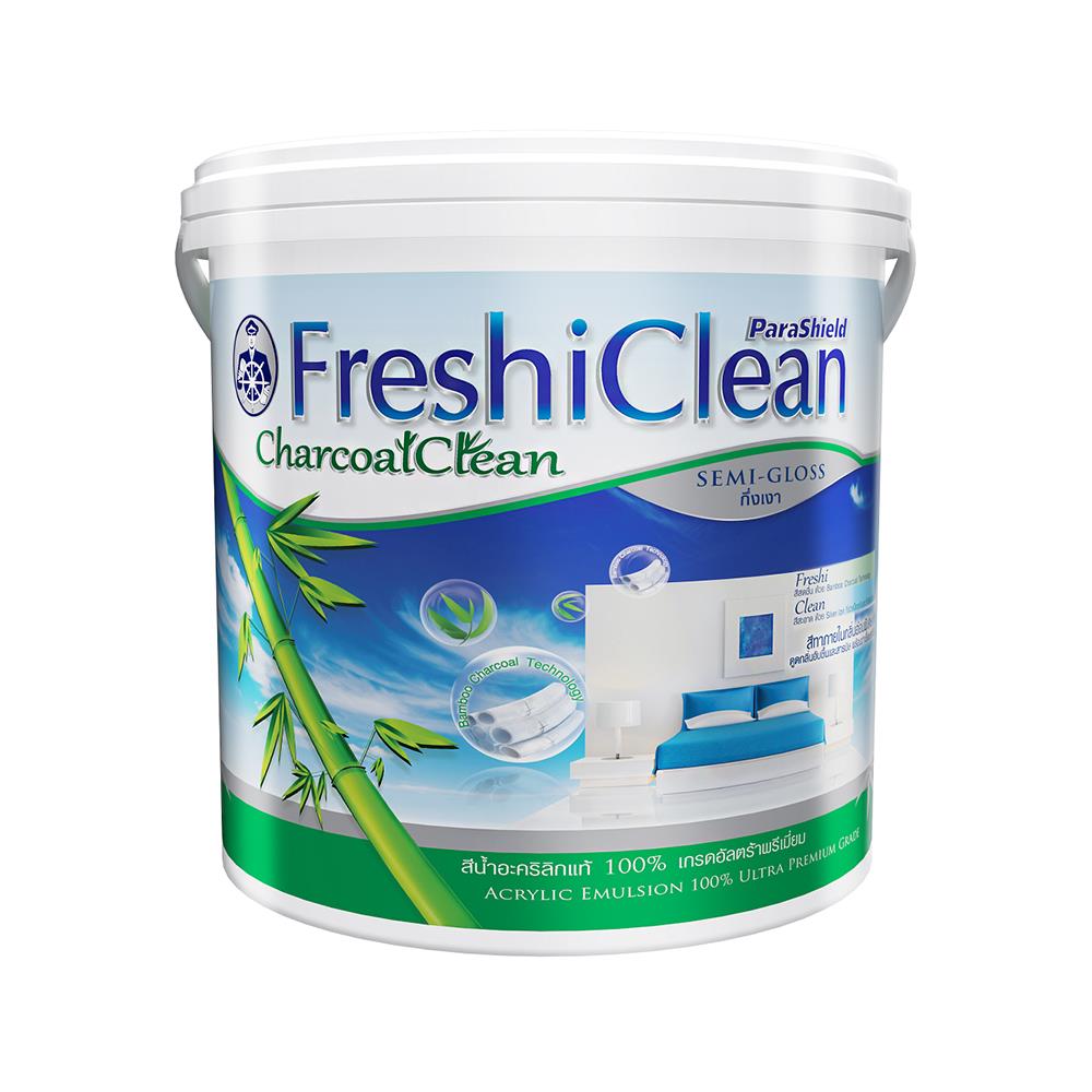 สีน้ำทาภายใน ชนิดกึ่งเงา CAPTAIN FRESHI CLEAN CHARCOAL CLEAN BASE A สีขาว 1 แกลลอน