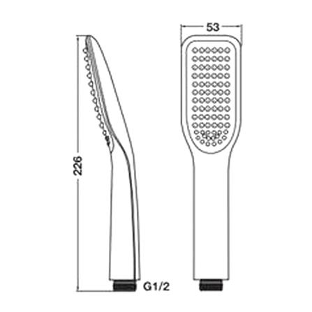 ชุดฝักบัวสายอ่อน 1 ระดับ HAFELE 495.60.633 สีโครม_1