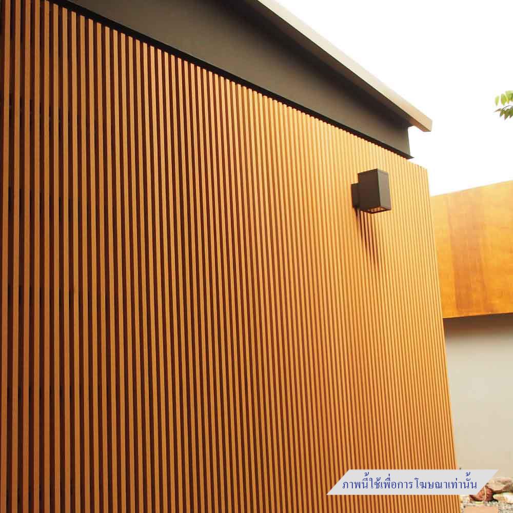 ไม้ระแนง THAISUN แบบตัน 2.5X300X2.5 ซม. สีไม้สัก