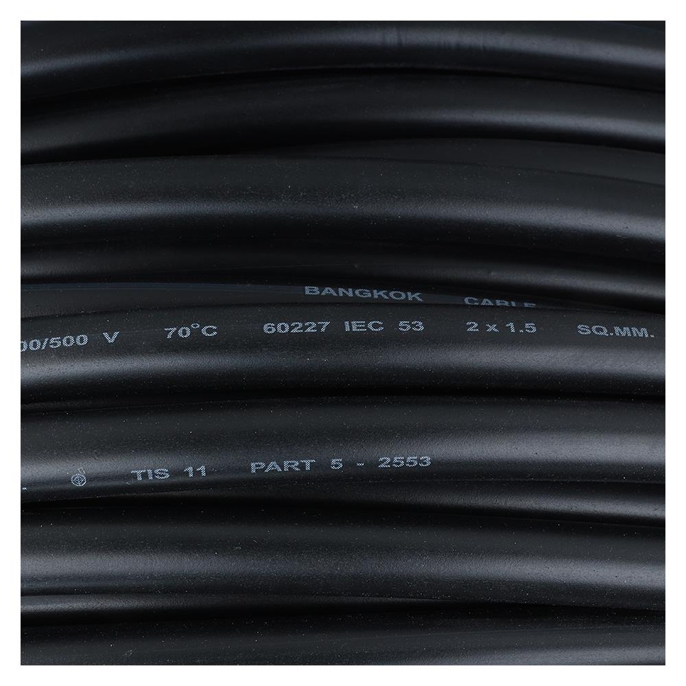 สายไฟ VCT IEC53 BCC 2 x1.5ตร.มม. 100 ม.สีดำ