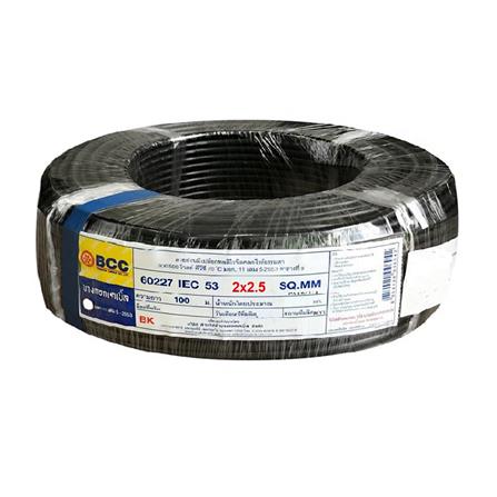 สายไฟ VCT IEC53 BCC 2x2.5 ตร.มม. 100 ม. สีดำ