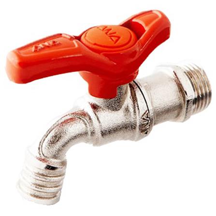 ก๊อกบอล จริงใจ ANA 1/2 นิ้ว ก้านสั้น สีส้ม_0