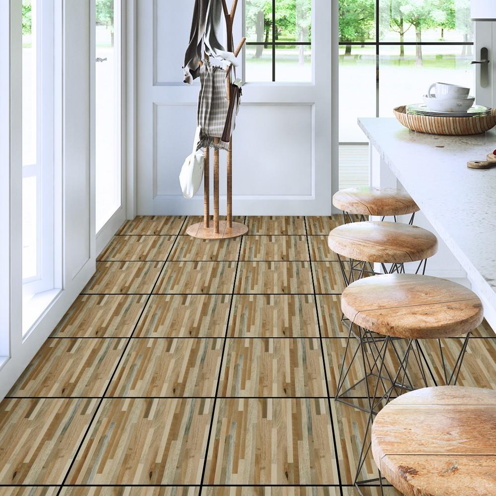 กระเบื้องพื้น 16x16 นิ้ว สไตรปพ์ วู๊ด น้ำตาล PM 0.96M2