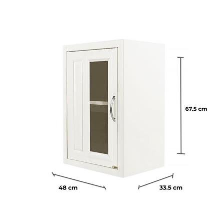 ตู้แขวนบานเดี่ยว PP CABIN 48x67.5 ซม. สีขาว_6