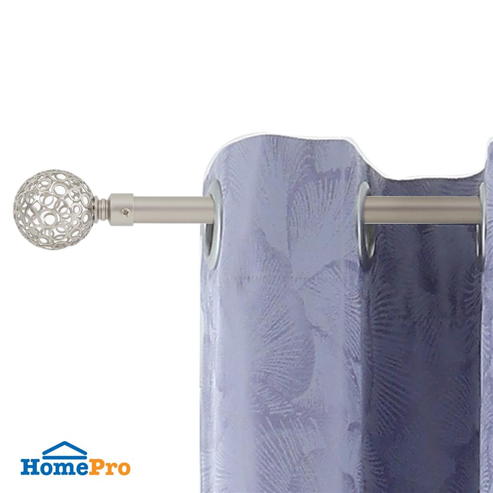 หัว-ท้ายรางผ้าม่าน หัวฉลุ HOME LIVING STYLE 19 มม. สีเงิน