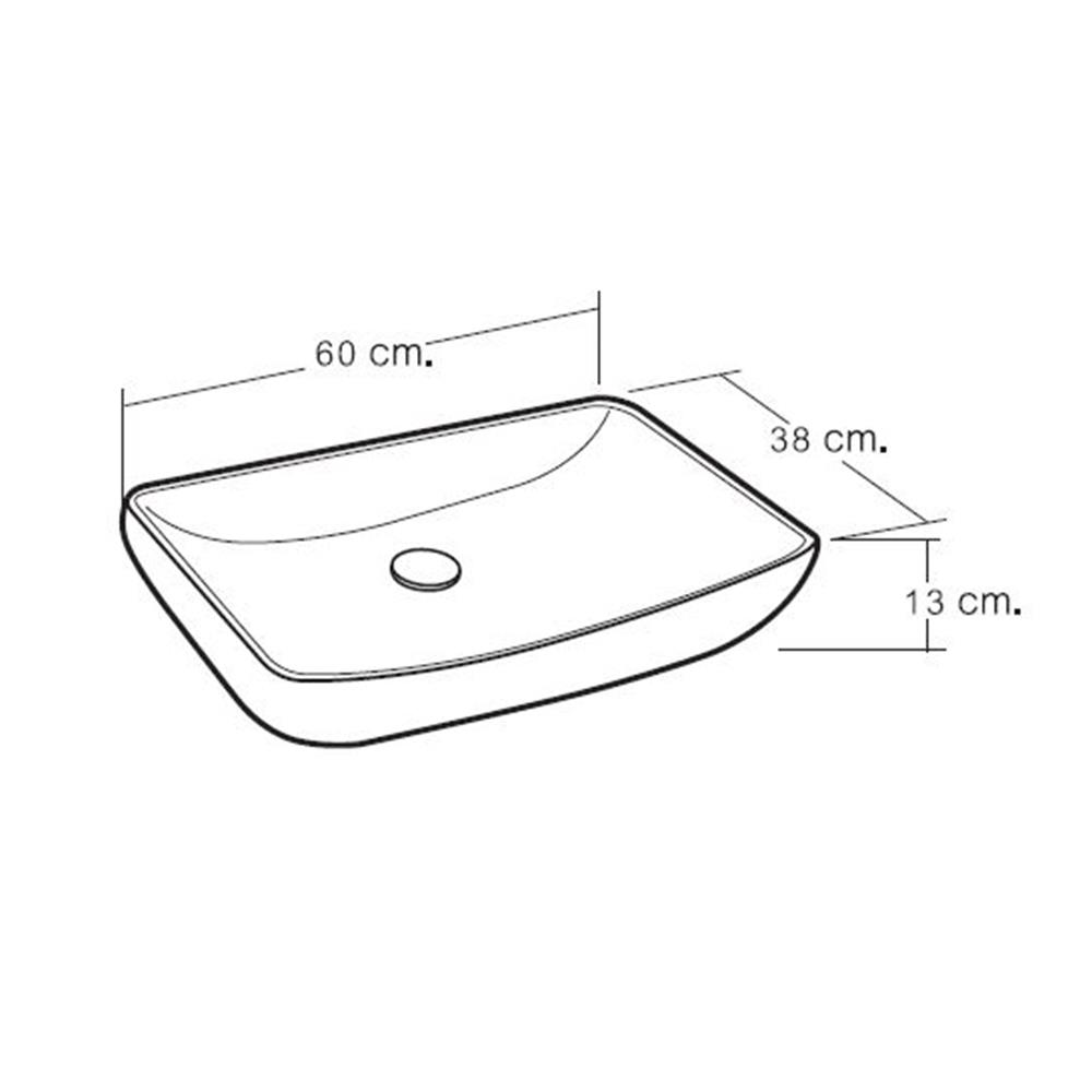 อ่างล้างหน้าลอย MOYA BA08 สีขาว