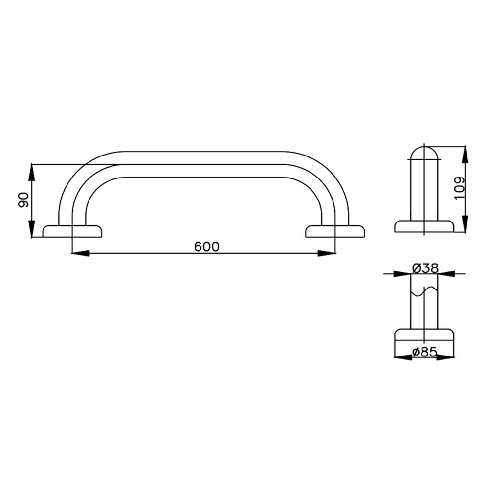 ราวกันลื่นตรง COTTO CT790