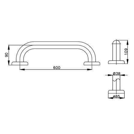 ราวกันลื่นตรง COTTO CT790_1