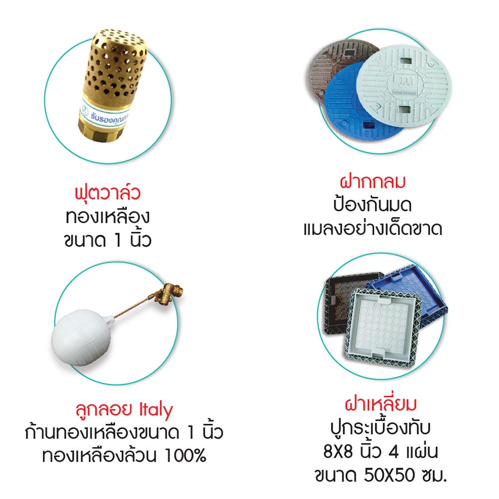 ถังเก็บน้ำใต้ดิน WAVE WUT 2000 ลิตร สีน้ำเงิน