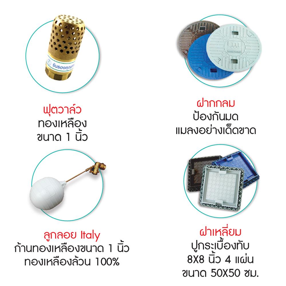 ถังเก็บน้ำใต้ดิน WAVE WUT 6000 ลิตร สีน้ำเงิน