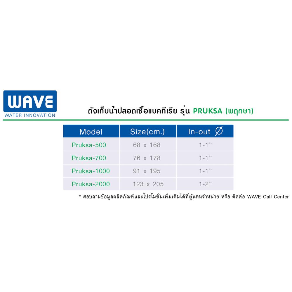 ถังเก็บน้ำ WAVE PRUKSA ZEOLITE 1000 ลิตร สีแกรนิต
