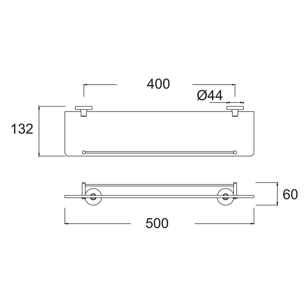 หิ้งกระจก AMERICAN STANDARD K-2801-51-N สีโครม