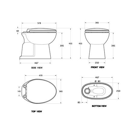 สุขภัณฑ์นั่งราบ MOYA HP-031 สีขาว_4