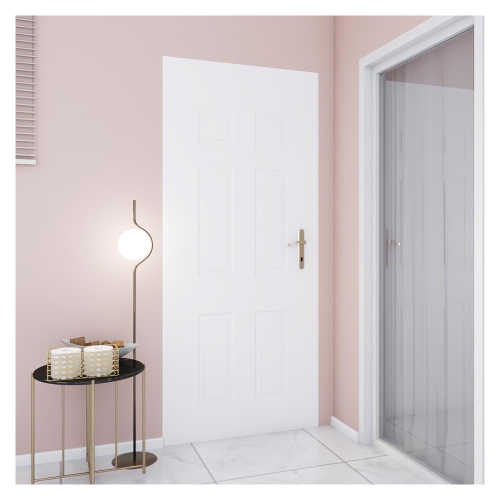 ประตูภายนอก UPVC AZLE ET-04 80X200 ซม. สีขาว เจาะลูกบิด