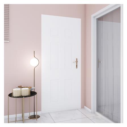 ประตูภายนอก UPVC AZLE ET-04 80X200 ซม. สีขาว เจาะลูกบิด_3