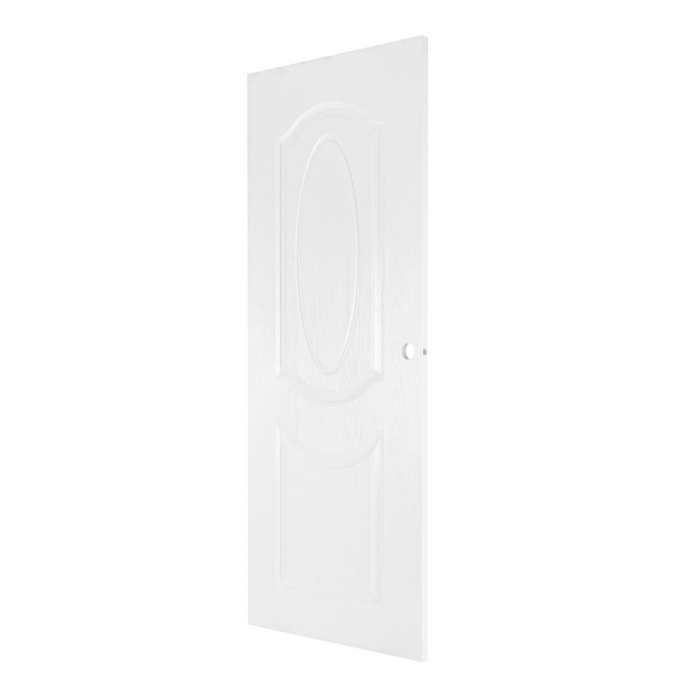 ประตูภายนอก UPVC AZLE ET-02 80X200 ซม. สีขาว เจาะลูกบิด