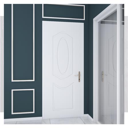 ประตูภายนอก UPVC AZLE ET-02 80X200 ซม. สีขาว เจาะลูกบิด_3