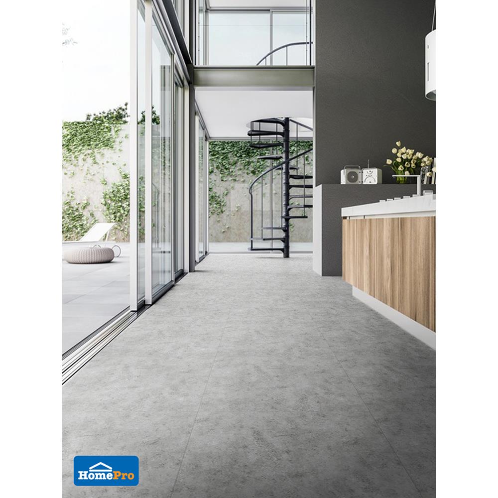 กระเบื้องพื้นพอร์ซเลน 60x60 ซม. CERGRES บราเวีย เทาอ่อน A 1.44M2