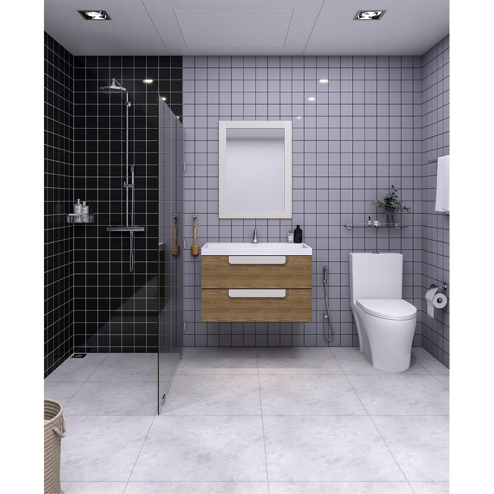 กระเบื้องพื้นพอร์ซเลน 60x60 ซม. CERGRES บราเวีย เทาอ่อน A 1.44M2