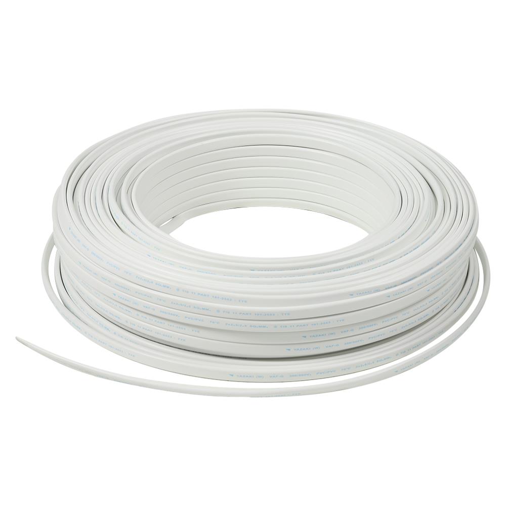 สายไฟ VAF-G YAZAKI 2x2.5/2.5 ตร.มม. 100 ม. สีขาว