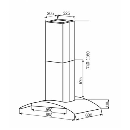 เครื่องดูดควันกลางห้อง MEX IS738XS90 90 ซม._1