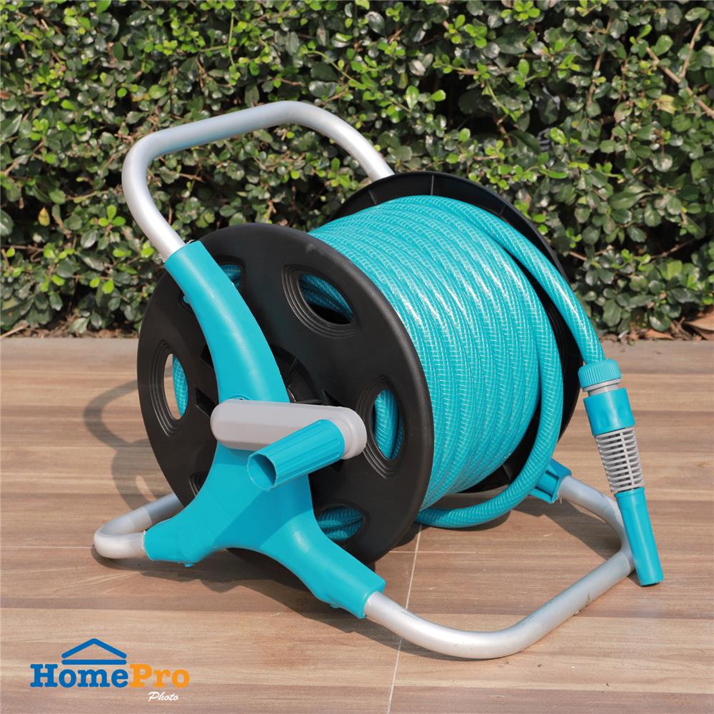 สายยางโรล SPRING N03-KNITTING 1/2 นิ้วX20 ม. สีฟ้า