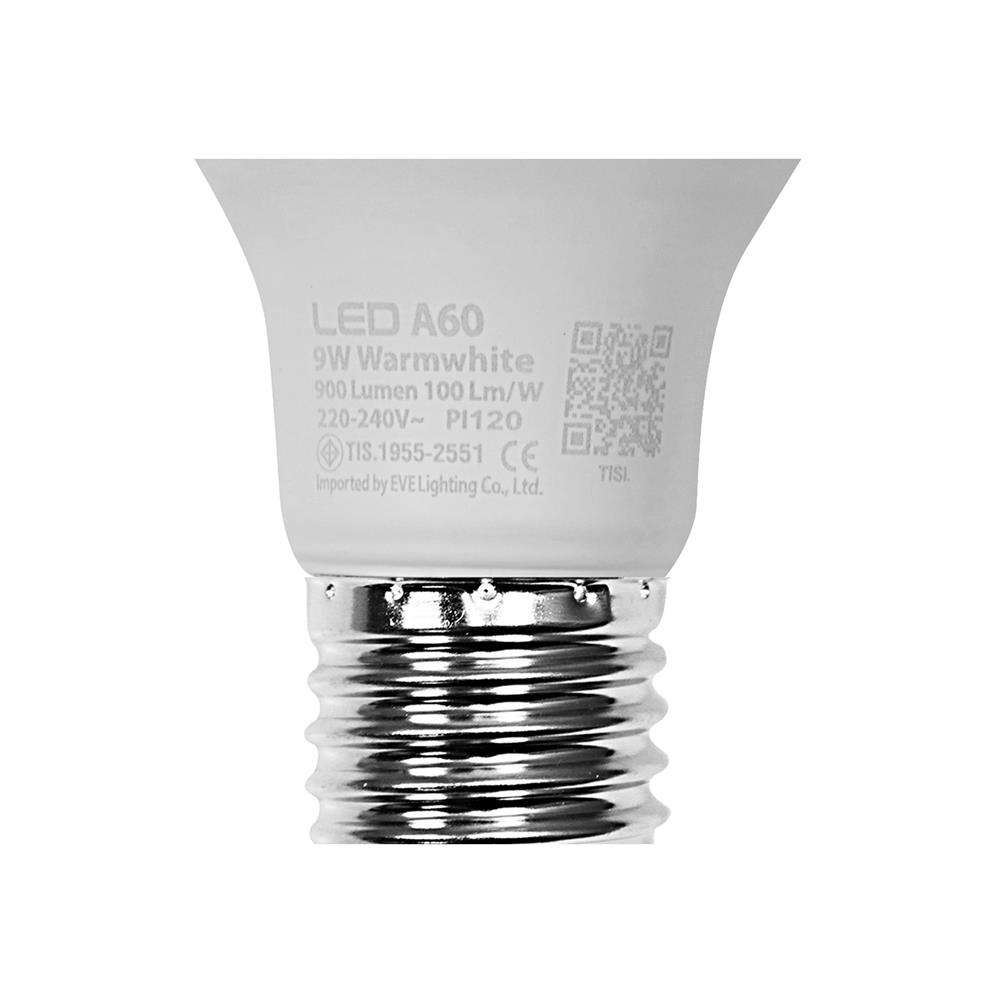 หลอด LED EVE A60 9 วัตต์ WARM WHITE E27