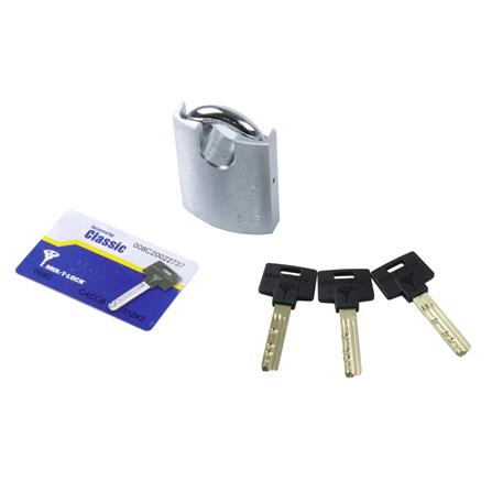 กุญแจลูกปืน MUL-T-LOCK DTPG-55P 55 มม. สีเงิน_1