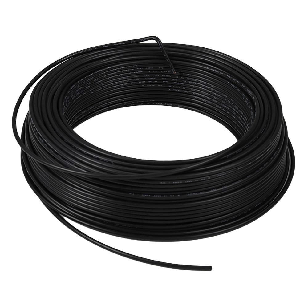 สายไฟ THW IEC01 YAZAKI 1x6ตร.มม. 100 ม. สีดำ