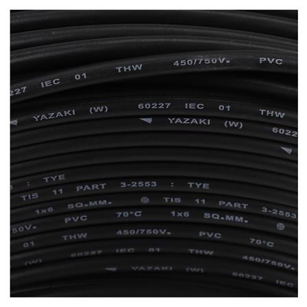 สายไฟ THW IEC01 YAZAKI 1x6ตร.มม. 100 ม. สีดำ_2