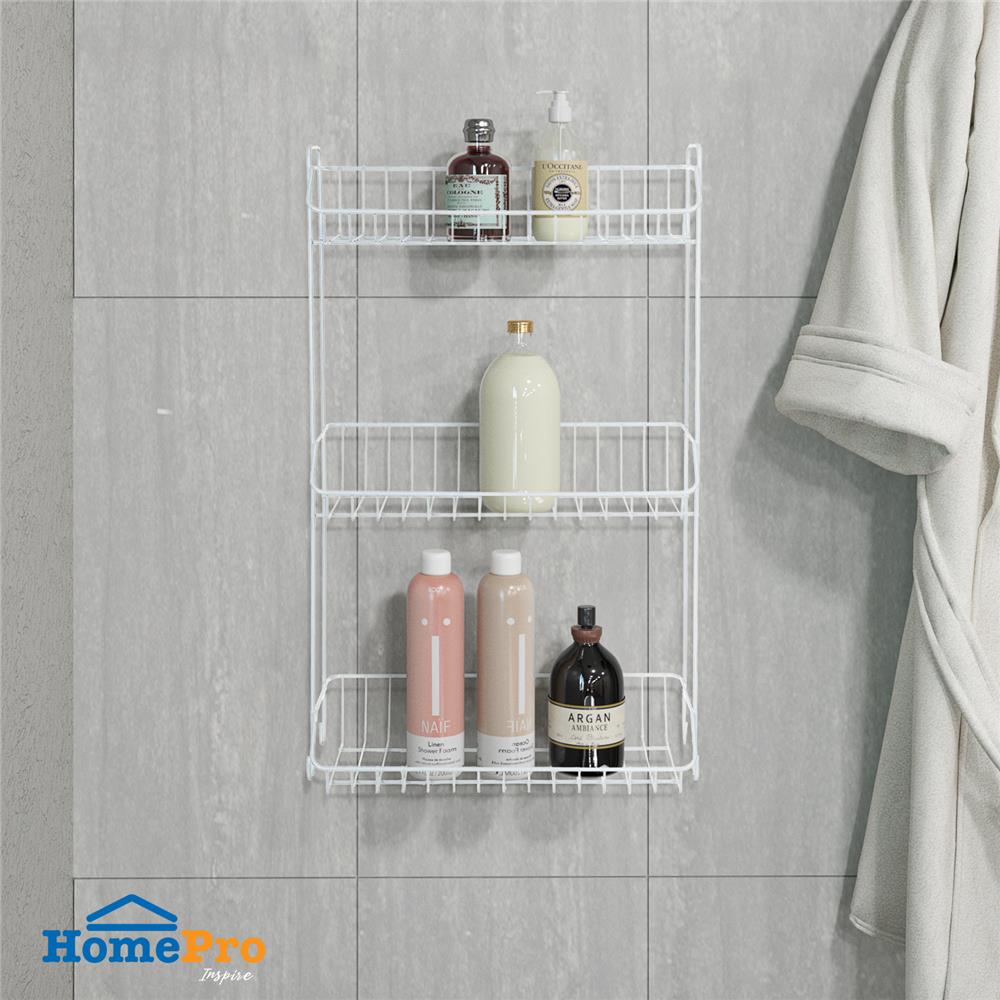 ชั้นวางของติดผนัง 3 ชั้น BATH TIME BT 7033E สีขาว