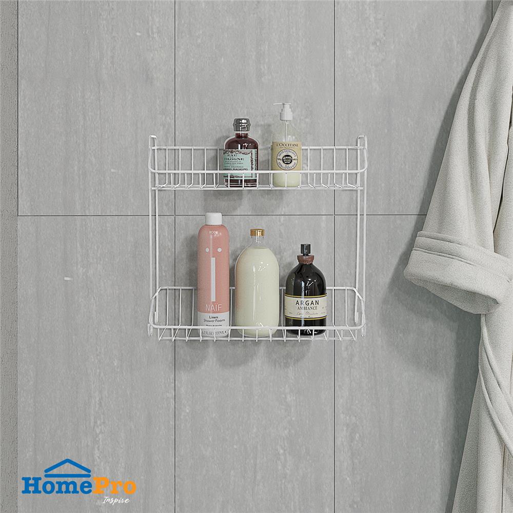 ชั้นวางของติดผนัง 2 ชั้น BATH TIME BT 7032E สีขาว