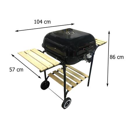 เตา BBQ ถ่าน SPRING 22T ฝาอบ สีดำ_6