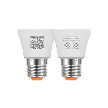 หลอด LED LAMPTAN BULB GLOSS 5 วัตต์ WARM WHITE E27 (แพ็ก 2 ชิ้น)_4