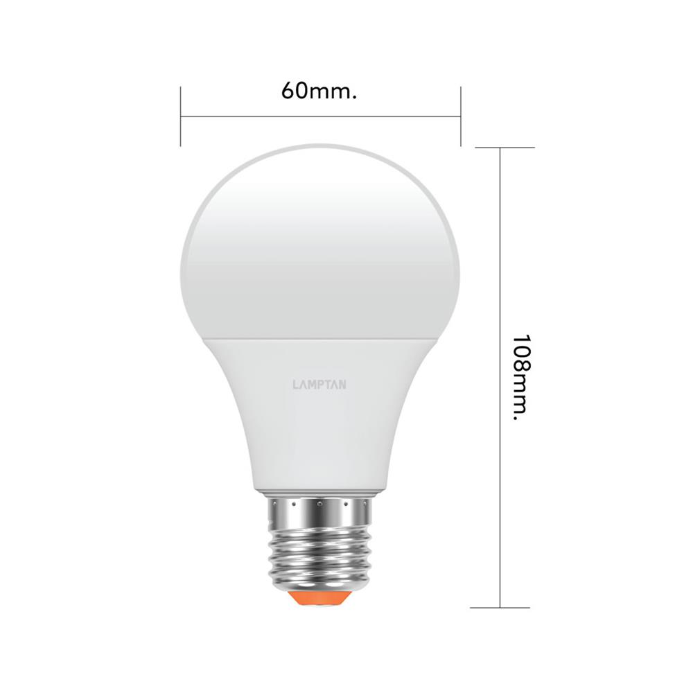 หลอด LED LAMPTAN BULB GLOSS 5 วัตต์ DAYLIGHT E27 (แพ็ก 2 ชิ้น)