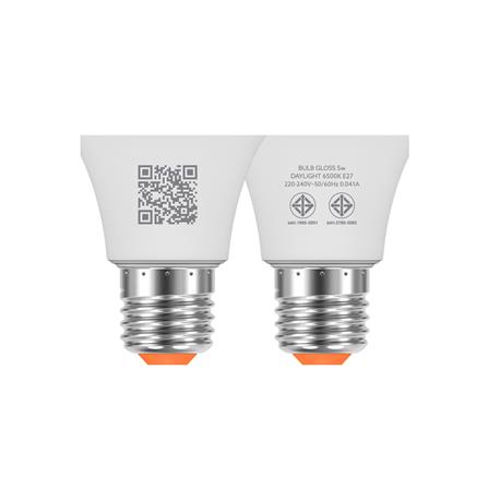 หลอด LED LAMPTAN BULB GLOSS 5 วัตต์ DAYLIGHT E27 (แพ็ก 2 ชิ้น)_4